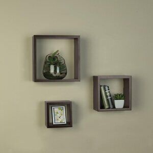 Floating Wall Square Cube Shelves (3)